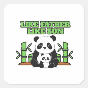 Sticker Carré Comme Père Comme Fils