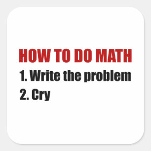 Sticker Carré Comment faire maths