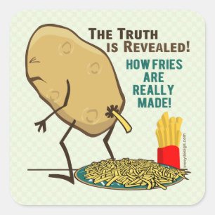 Sticker Carré Comment les fruits sont vraiment faits