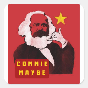 Sticker Carré Commie peut-être que camarade appelle