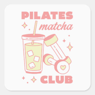Sticker Carré Communauté du club des amateurs de matcha Pilates