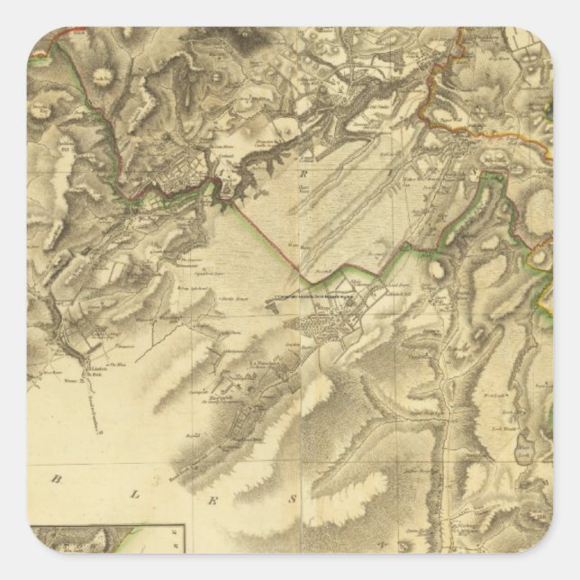 Sticker Carré Composé du comté d'Édimbourg (Devant)