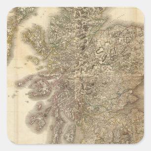 Sticker Carré Composite écossaise