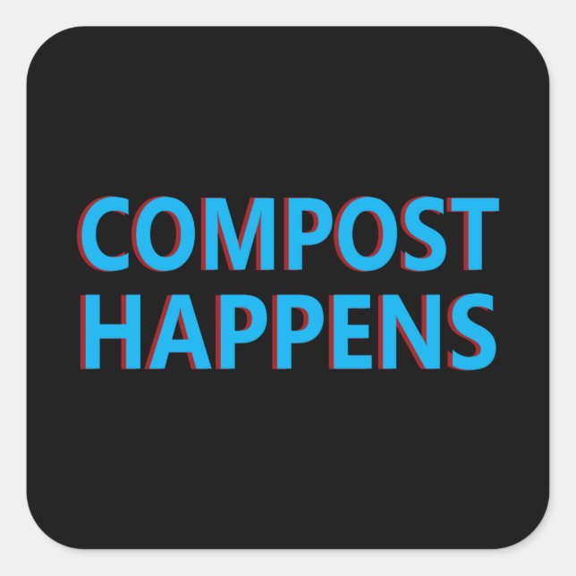 Sticker Carré compostage compostage (Devant)
