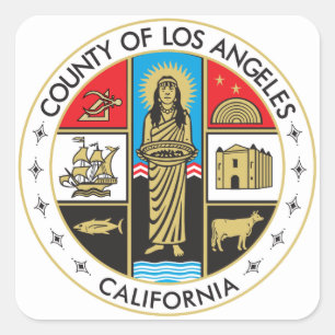 Sticker Carré Comté de Los Angeles