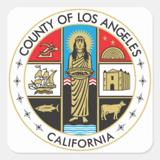 Sticker Carré Comté de Los Angeles