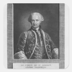 Sticker Carré Comte de Saint Germain, célèbre alchimiste, 1783