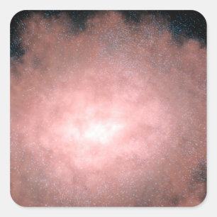 Sticker Carré Concept de ce qu'une galaxie poussiéreuse et brill