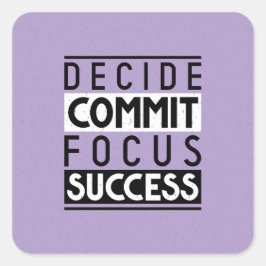 Sticker Carré Conception de devis motivationnelle pour les réali