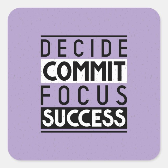 Sticker Carré Conception de devis motivationnelle pour les réali (Devant)