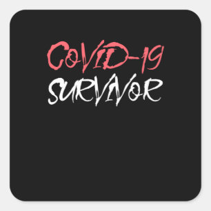 Sticker Carré Conception de la sensibilisation des survivants du