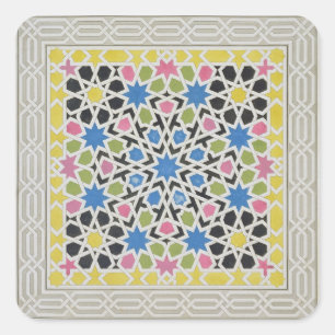 Sticker Carré Conception de mosaïque d'Alhambra, 'de l'Arabe