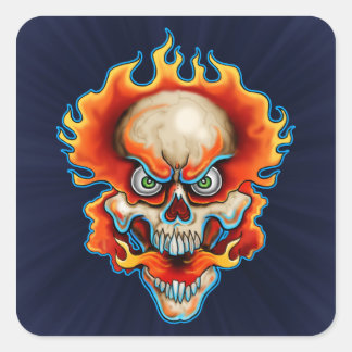 Sticker Carré Conception du souffleur de feu