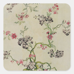 Sticker Carré Conception en soie d'Anna Maria Garthwaite, 1740