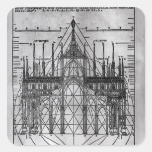 Sticker Carré Conception pour la cathédrale de Milan