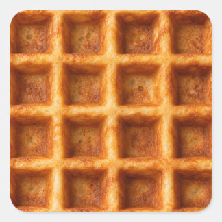 Sticker Carré Conception réaliste de gaufre carrée toastée