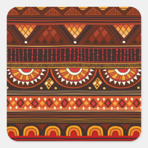 Sticker Carré Conception Tribal sans soudure pour diverses utili