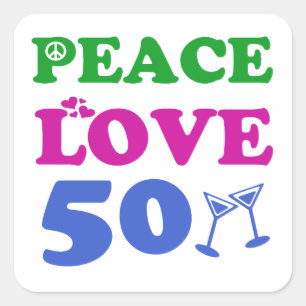 Sticker Carré conceptions d'anniversaire de 50 années