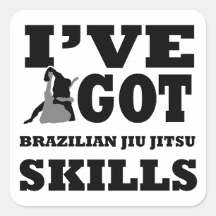 Sticker Carré Conceptions d'arts martiaux de Jiu Jitsu de