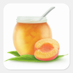 Sticker Carré Confiture abricot