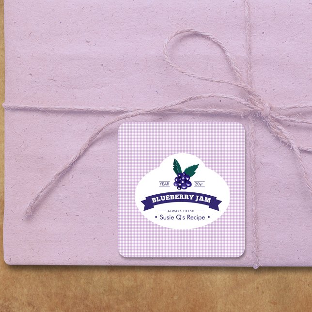 Sticker Carré ・ confiture de bleuets do-it-yourself canne person (Créateur téléchargé)