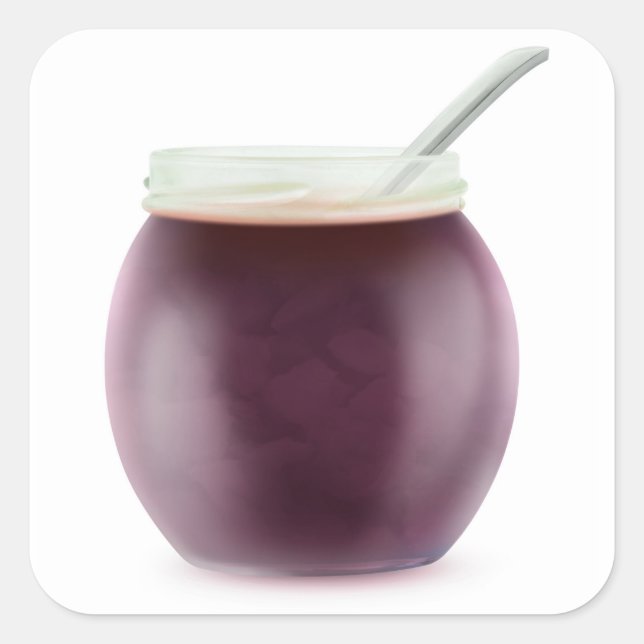 Sticker Carré Confiture de prune (Devant)