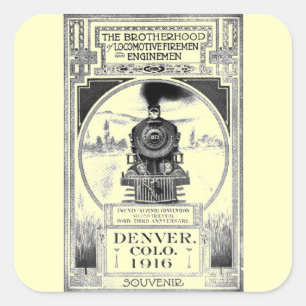 Sticker Carré Confrérie des pompiers locomotifs et des