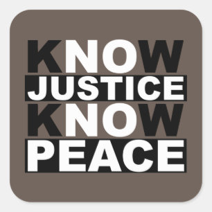 STICKER CARRÉ CONNAÎTRE LA JUSTICE CONNAÎTRE LA PAIX