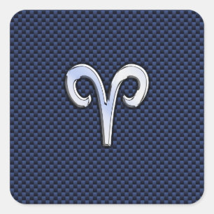 Sticker Carré Connexion Zodiac Aries pour la flotte Blue Carbon