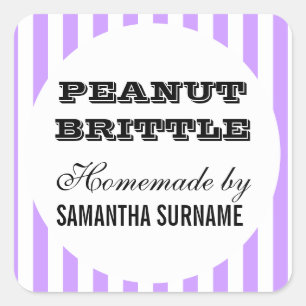 Sticker Carré Conserve maison confiture bonbon pot violet