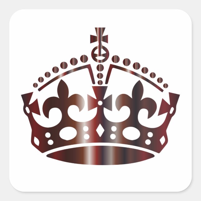 Sticker Carré Conserver la couronne calme - Changer d'arrière -  (Devant)