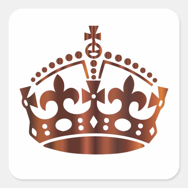 Sticker Carré Conserver la couronne de bronze calme - Changer d' (Devant)