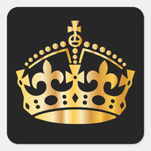 Sticker Carré Conserver la couronne d'or calme - Changer d'arriè