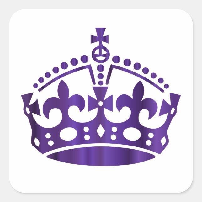 Sticker Carré Conserver la couronne violette calme - Changer d'a (Devant)