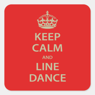 Sticker Carré Conserver le calme et la danse en ligne
