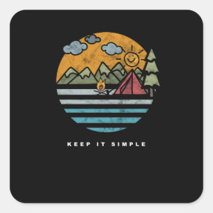 Sticker Carré Conserver les lignes géométriques simples Géométri
