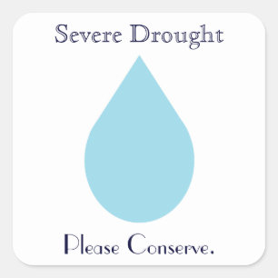 Sticker Carré Conservez l'eau