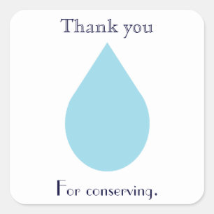 Sticker Carré Conservez l'eau
