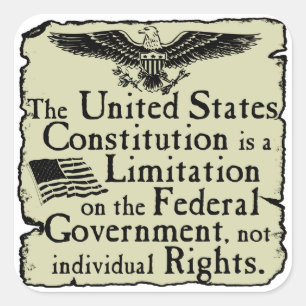 Sticker Carré Constitution d'Etats-Unis