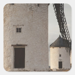 Sticker Carré Consuegra, antiques moulins à vent de La Mancha