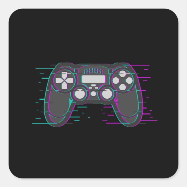Sticker Carré Contrôleur de jeu Jeu Jeu Jeu vidéo Idée de jeu ca (Devant)