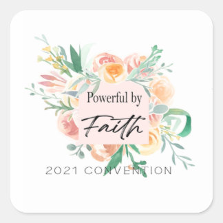 Sticker Carré Convention JW 2021 - Puissante par la foi