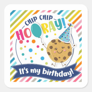 Sticker Carré cookie Anniversaire cadeau de faveur vous êtes le 