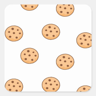 Sticker Carré cookies sur blanc