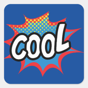Sticker Carré Cool pop art