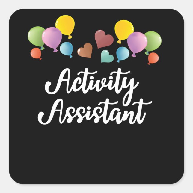 Sticker Carré Coordonnatrice des activités de l'Assistant d'acti (Devant)