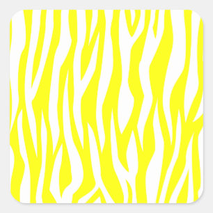 Sticker Carré Copie jaune de zèbre