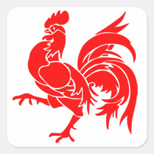 Sticker Carré Coq de la Wallonie