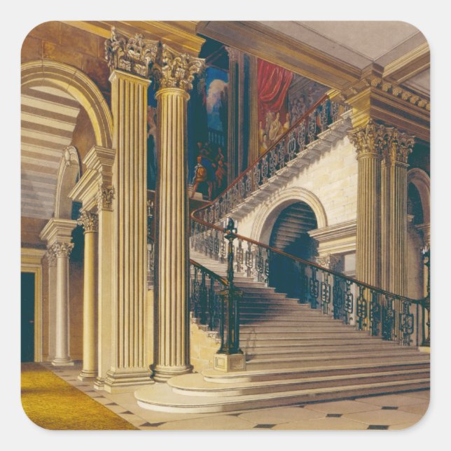 Sticker Carré Coque d'escalier, Buckingham House, de "L'histoire (Devant)