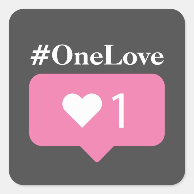 Sticker Carré coque iphone Coque-Mate #OneLove (Devant)